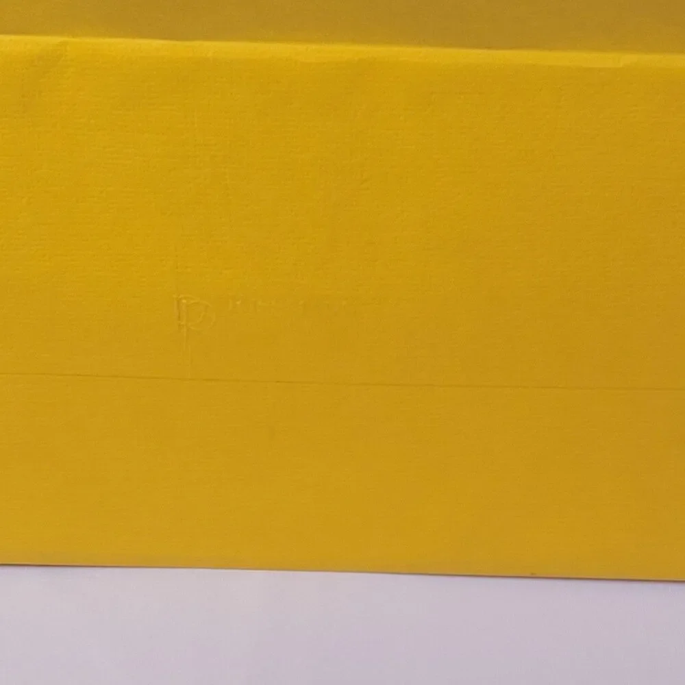 Authentic Fendi Large Yellow Paper Gift Shopping Bag